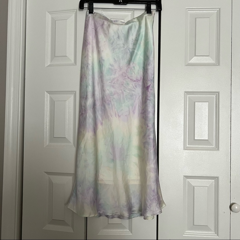 Tie dye midi skirt